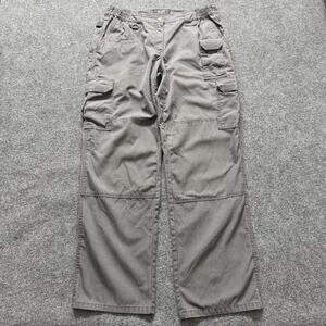 5.11 Tactical Cargo Pants Womens 14 Gray Twill Elastic Waist Workwear Utility